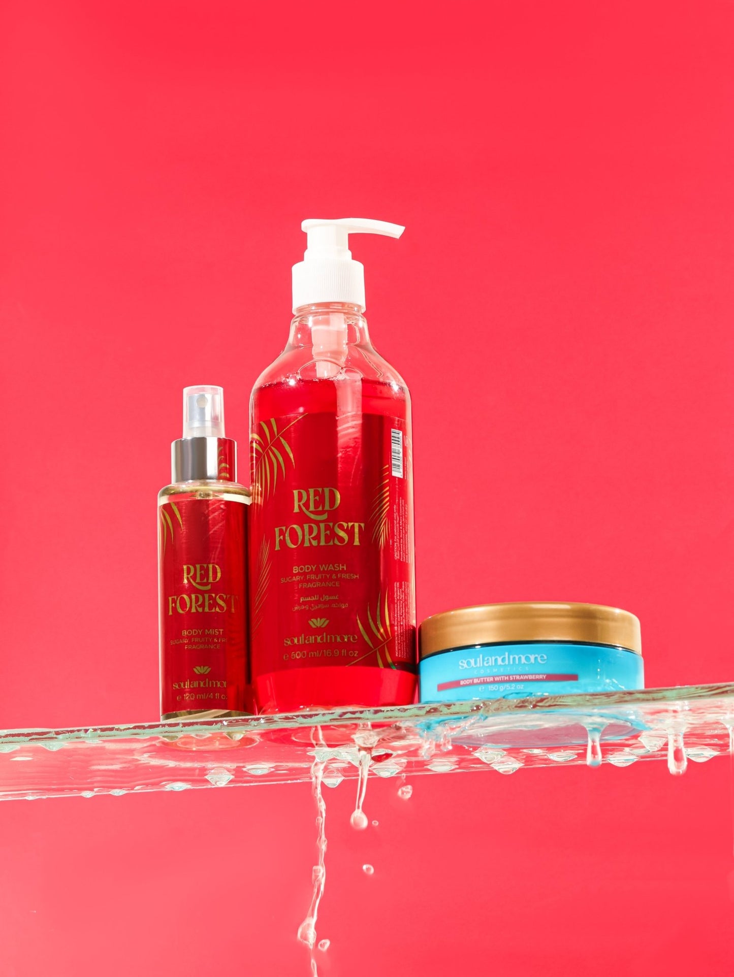 Red Forest set of 3 - soulandmore