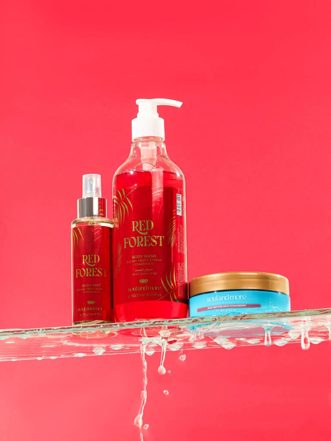 Red Forest Set Of 3 - soulandmore
