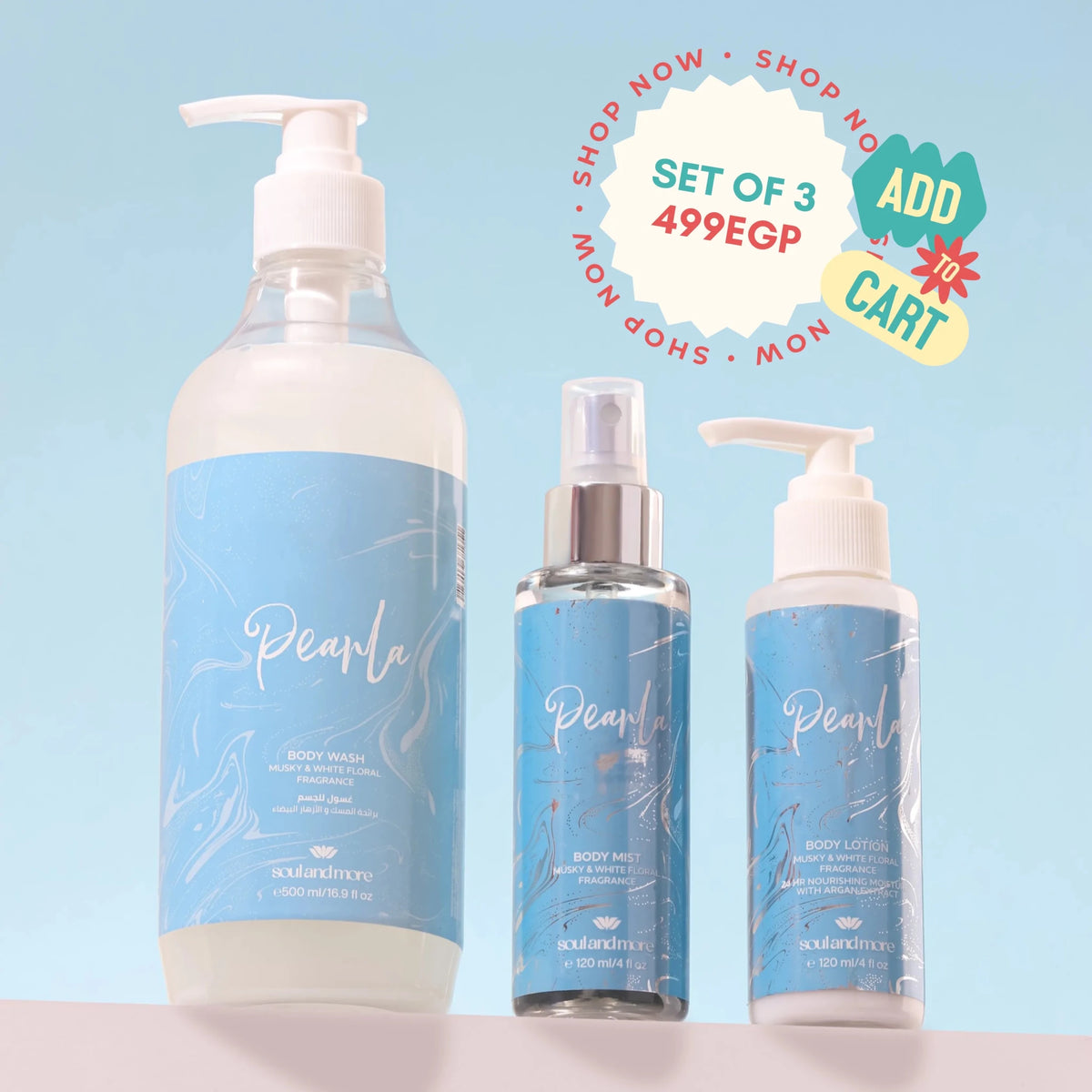 Pearla Radiance Set of 3 - soulandmore