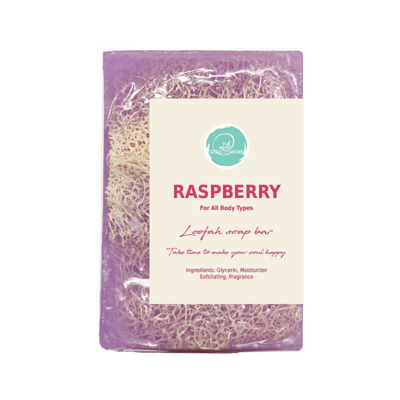 Raspberry Loofah Soap (7044005560486)